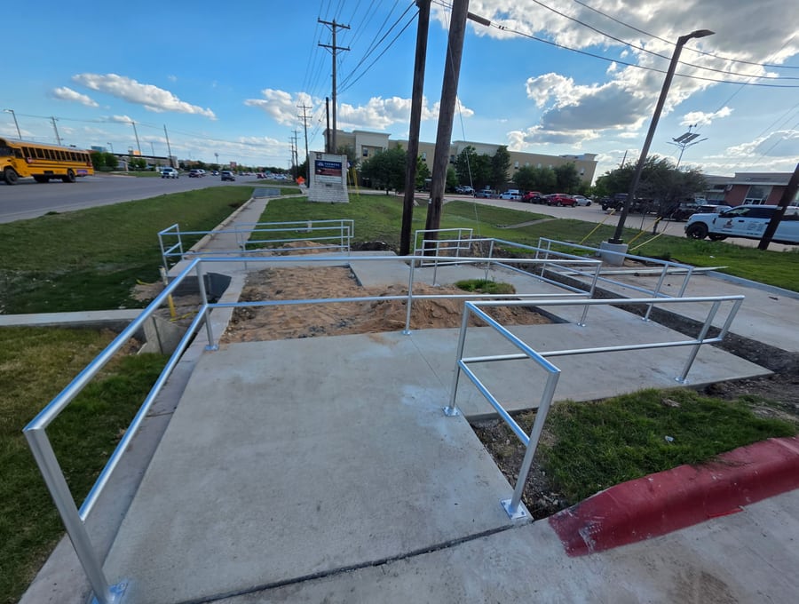 Galvanized handrails